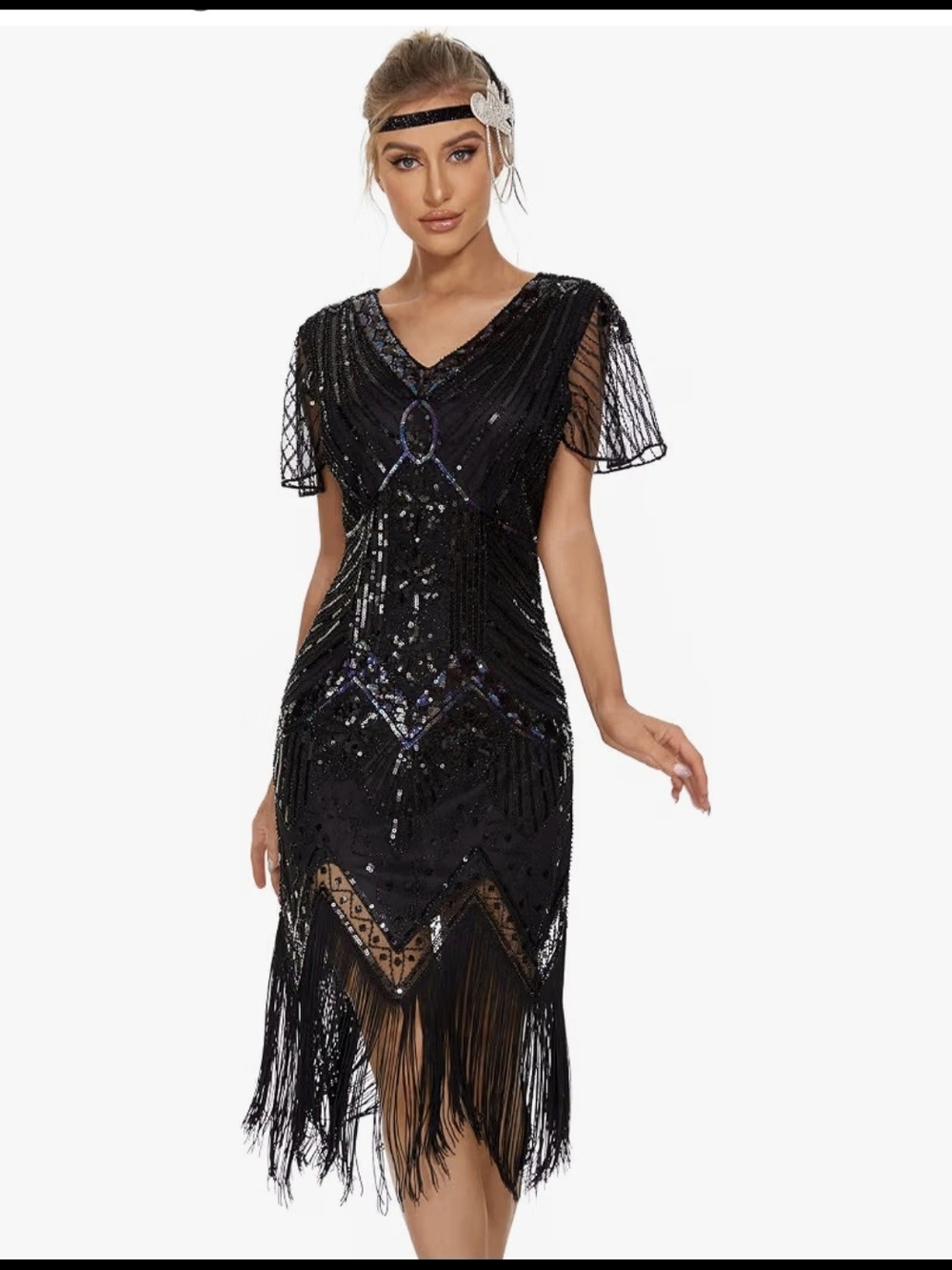 JICAGOM 1920s Flapper Dress #1438 NWOT